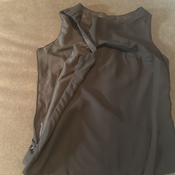 Women’s Black Chiffon 3 Piece Pants Suit Long Lapel Detail Jacket Size 10 NWOT - Picture 10 of 14